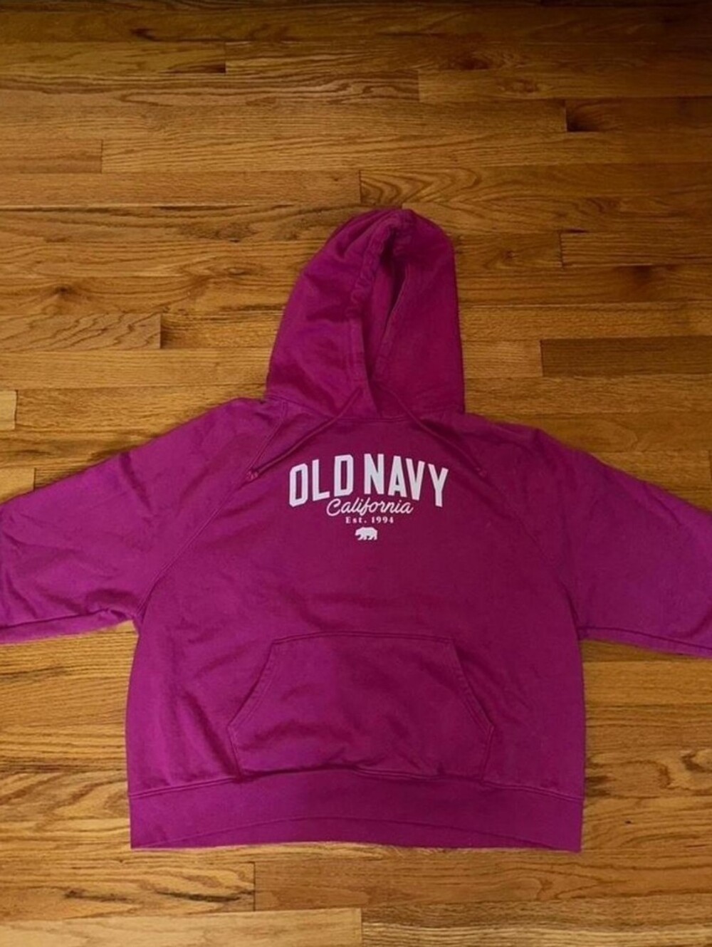 Old Navy Women Hooded Sweatshirt in Magenta Pink